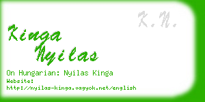 kinga nyilas business card